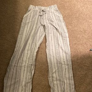 White and black pants